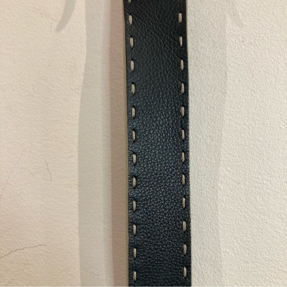 FOSSIL Leather White  Stitching Classic Vintage Look and Feel Belt - Picture 4 of 15